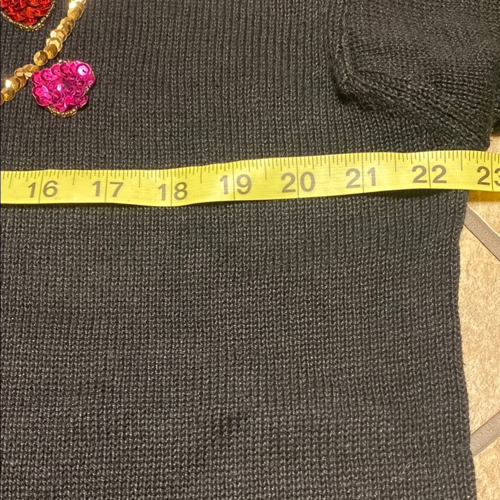 Y2K SML Sport LTD Black and Red Sweater with Vibrant Embellishments Fairy Goth - Picture 8 of 11